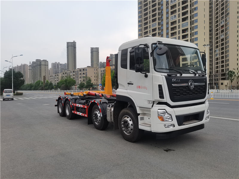 東風天龍前四后八勾臂式垃圾車
